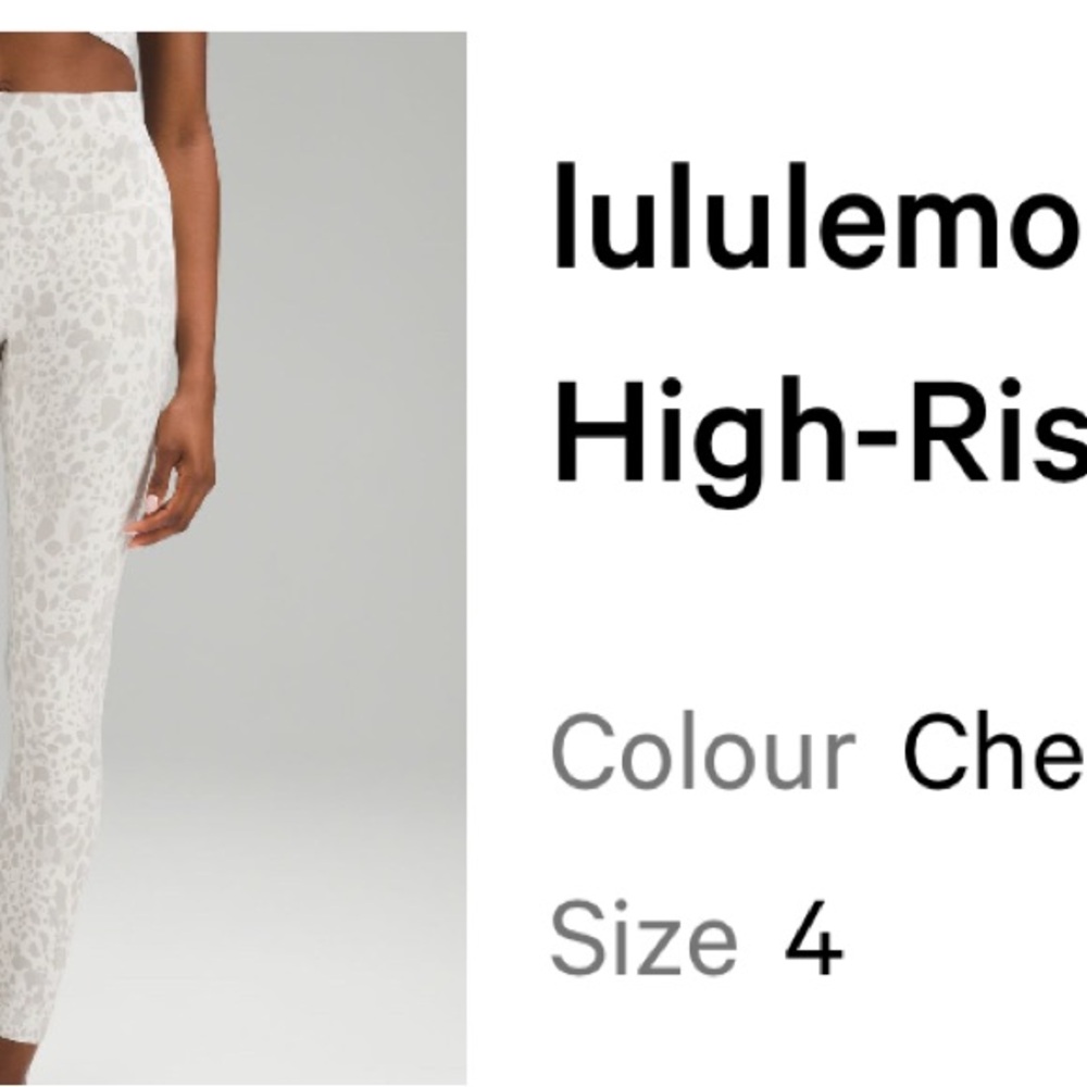 lululemon athletica High-Rise Leggings in Cream